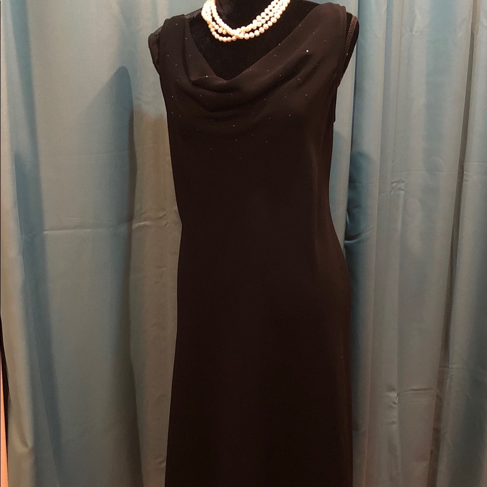 S.L. Fashions Black Scoop Neck Cocktail Dress 14